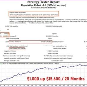 KONSTATINE ROBOT EA V1.0 MT4 + SETFILES BUILD 1431+ - ForexRobotEA.com