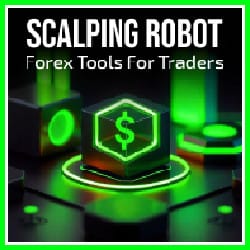 Illustration of Scalping Robot EA v5.0 – automated forex trading software interface for MetaTrader platform