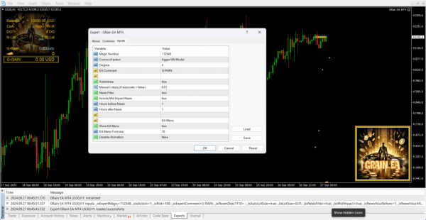 Screenshot 1144 1280x661 1 GRain EA MT4 v1.2 Download – Safe Gold Expert Advisor for Profitable Trading