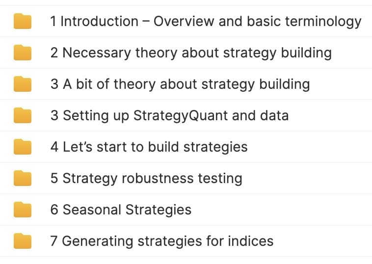 StrategyQuant MasterClass