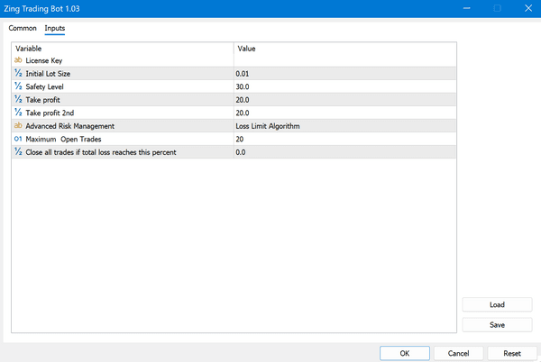 Zing Trading Bot V1.03 MT5 NO DLL