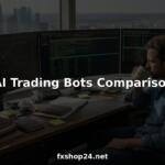 Trader monitors AI trading bots on screens