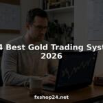 Trader reviewing gold charts at home office desk