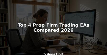Trader comparing multiple EA tools in home office
