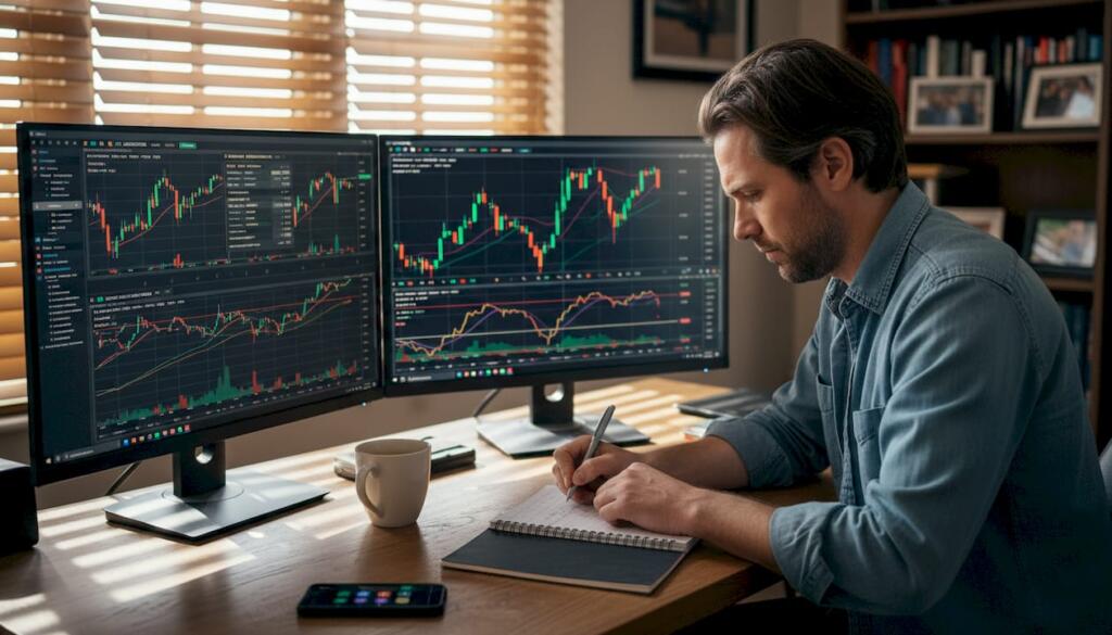 Trader analyzing MT4 MT5 expert advisors