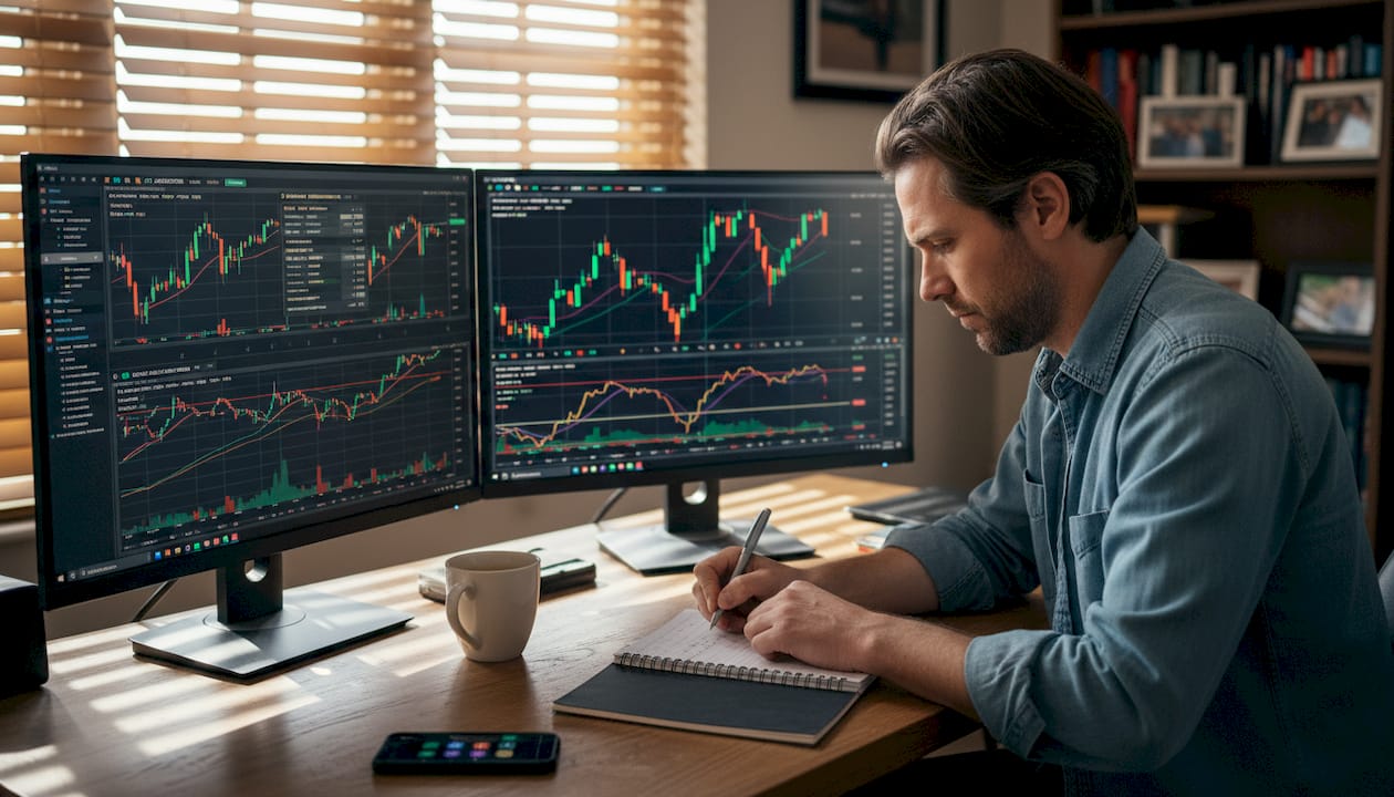 Trader analyzing MT4 MT5 expert advisors
