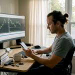 Home trader checks software security alerts