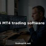 Trader analyzing MT4 software charts at home desk