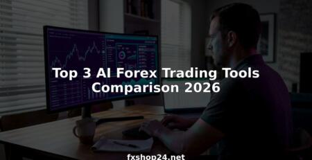 Trader using AI forex tools at home workspace