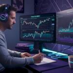 Trader reviewing forex and gold markets
