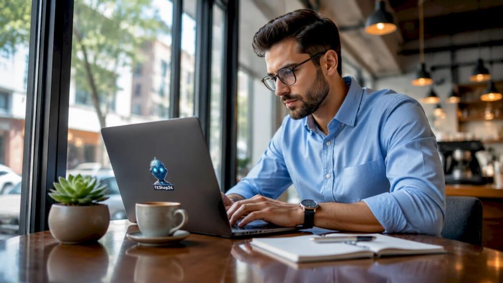 Trader setting up forex and gold trading system