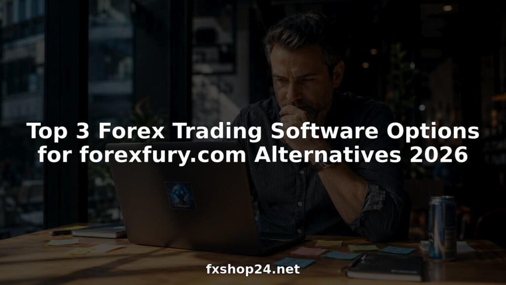 Trader comparing forex trading software options at desk