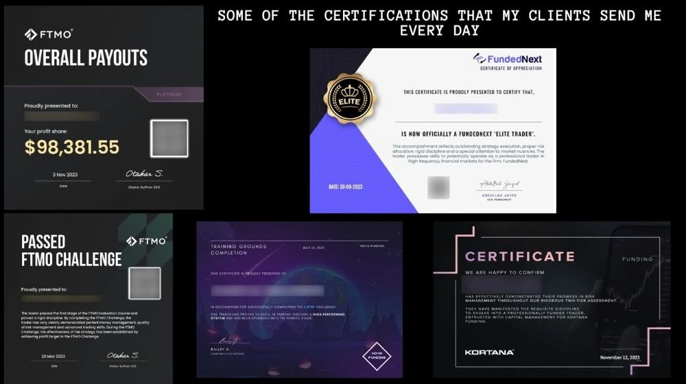 Dark Gold EA client payout certificates FTMO FundedNext