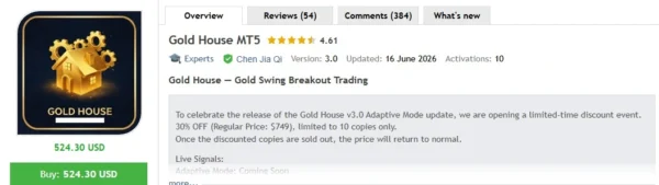 Gold House MT5 v2.0 — Source Code