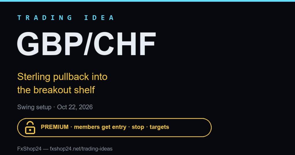 GBP/CHF trading idea — premium cover
