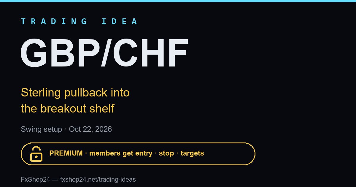 GBP/CHF trading idea — premium cover