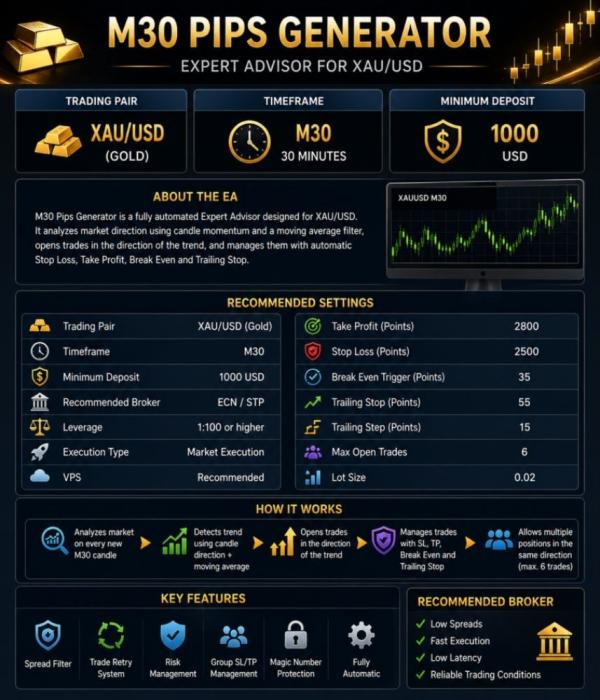M30 PIPS GENERATOR MT4 BUILD 1479+