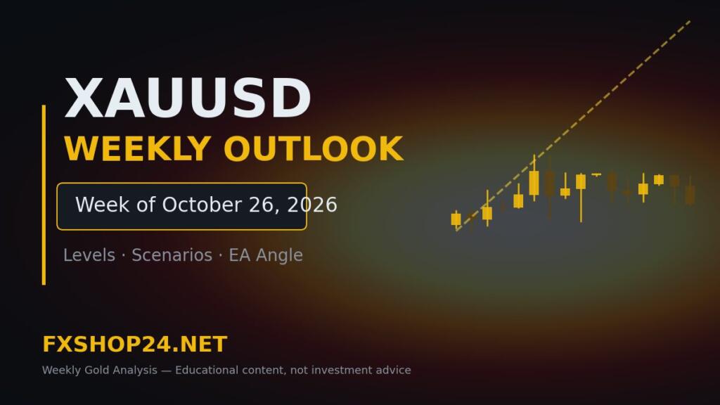 Gold breaks $4,000 in its worst week since June and faces the June 3,942 floor into Wednesday's FOMC — weekly levels, scenarios and the EA angle for the week of October 26, 2026.